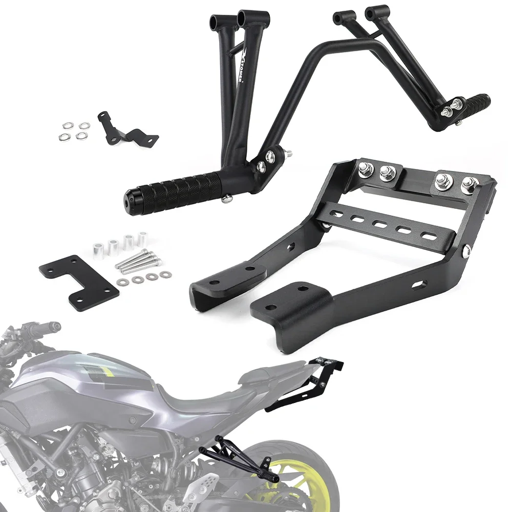 Rear Stunt Part 12 Bar For Yamaha FZ-07/MT-07 2014-2024 Motorbike Rear Footrests Subcage