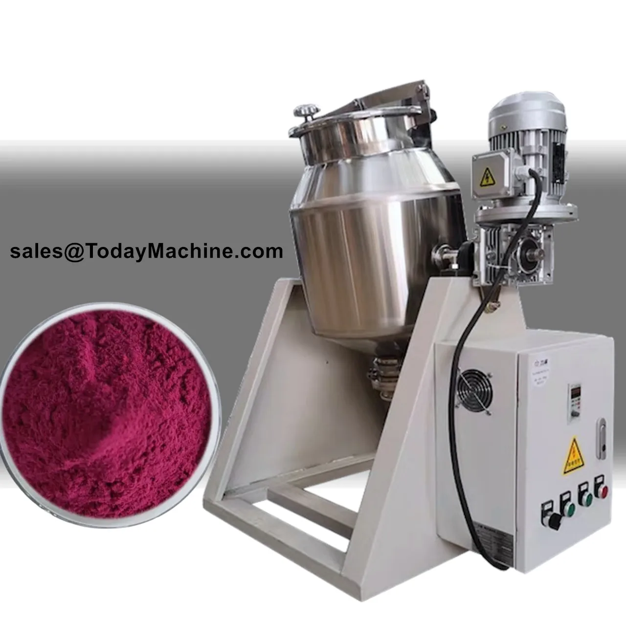 Stainless Steel Double Cone Drum Mixer Blender Machine for Plastic Food Powder
