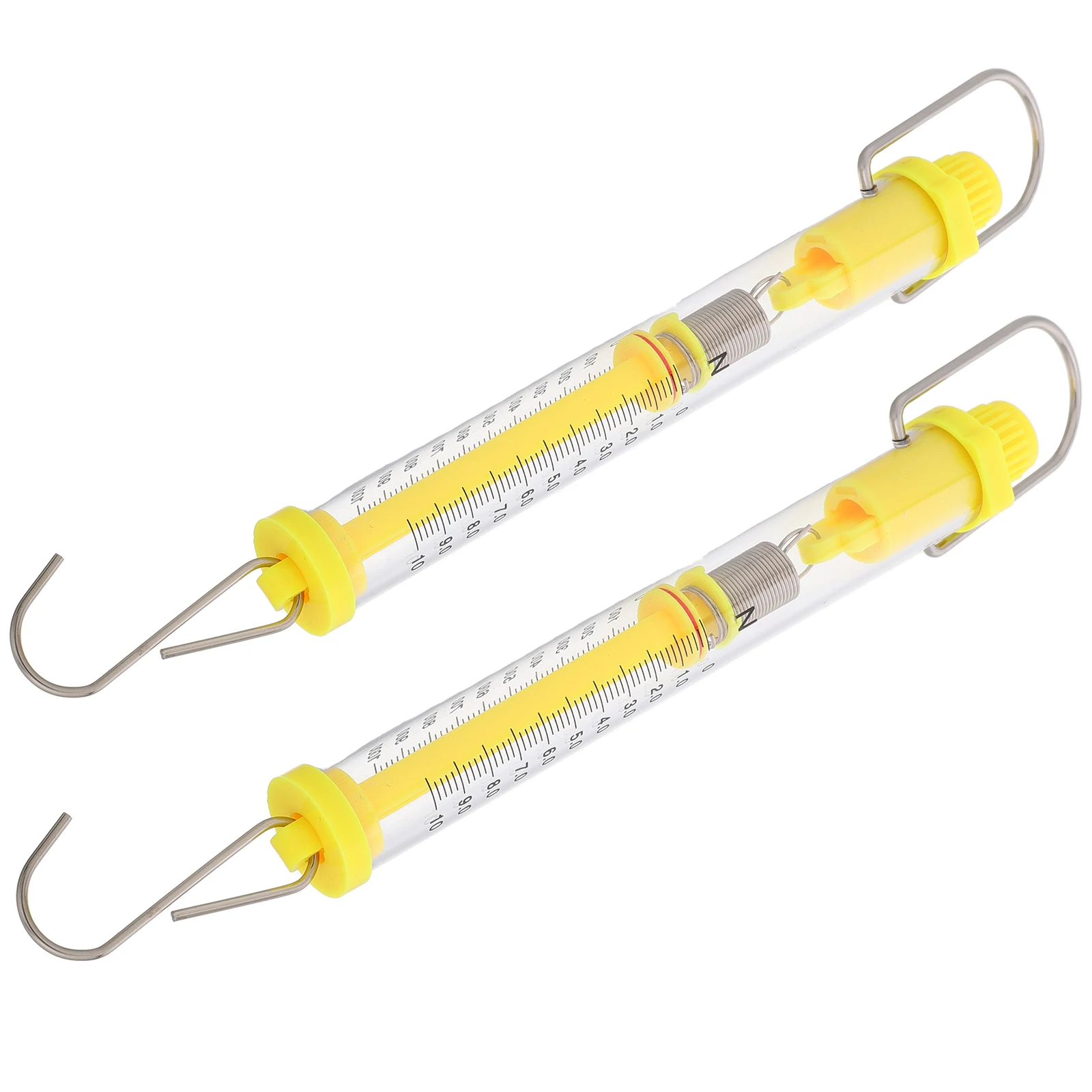

2pcs Newton Force Spring Scale Portable Dual Scale Physics Teaching Tool For Mechanics Experiment Pull Push Measurement