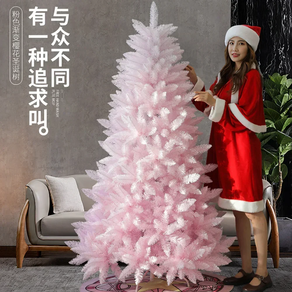 Pink Christmas tree new ins style large Christmas tree home package holiday decorations and gifts