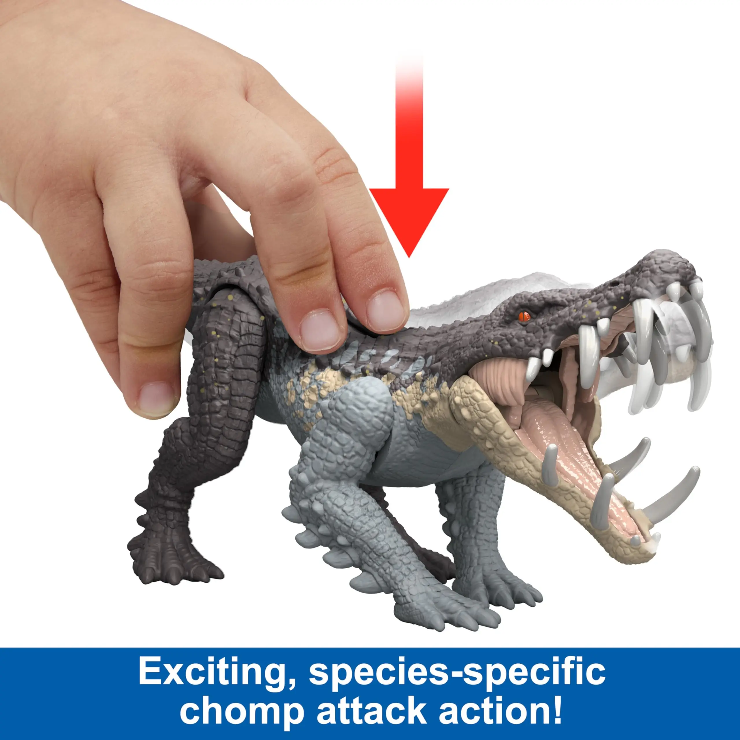 Jurassic World Strike Attack Guaibasaurus Kaprosuchus Dinosaur Toy with Strike Action Movable Joints Figure Boy's Birthday Gifts