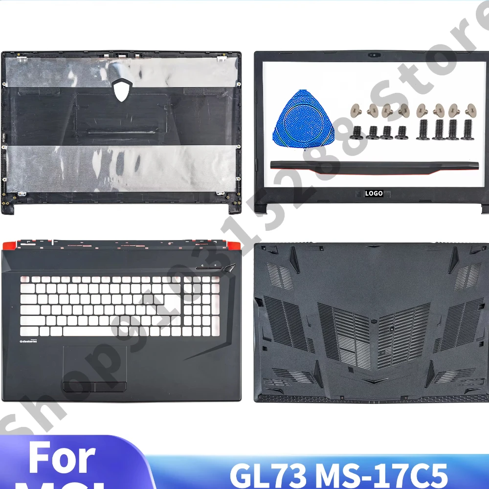  New Laptop Housing Case For GL73 MS-17C5 GL73VR 17C6 17C7 8RC 8RD LCD Back Cover Bezel Plamrest Bottom HingeCover Replace