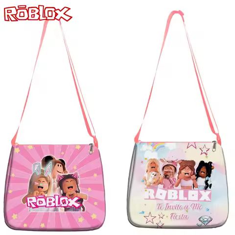 New Roblox Women Men Canvas Bags Shoulder Bag Tote Bags Girl Cartoon Tote Bag Large Capacity Handbag Shopping Bags Holidays Gift
