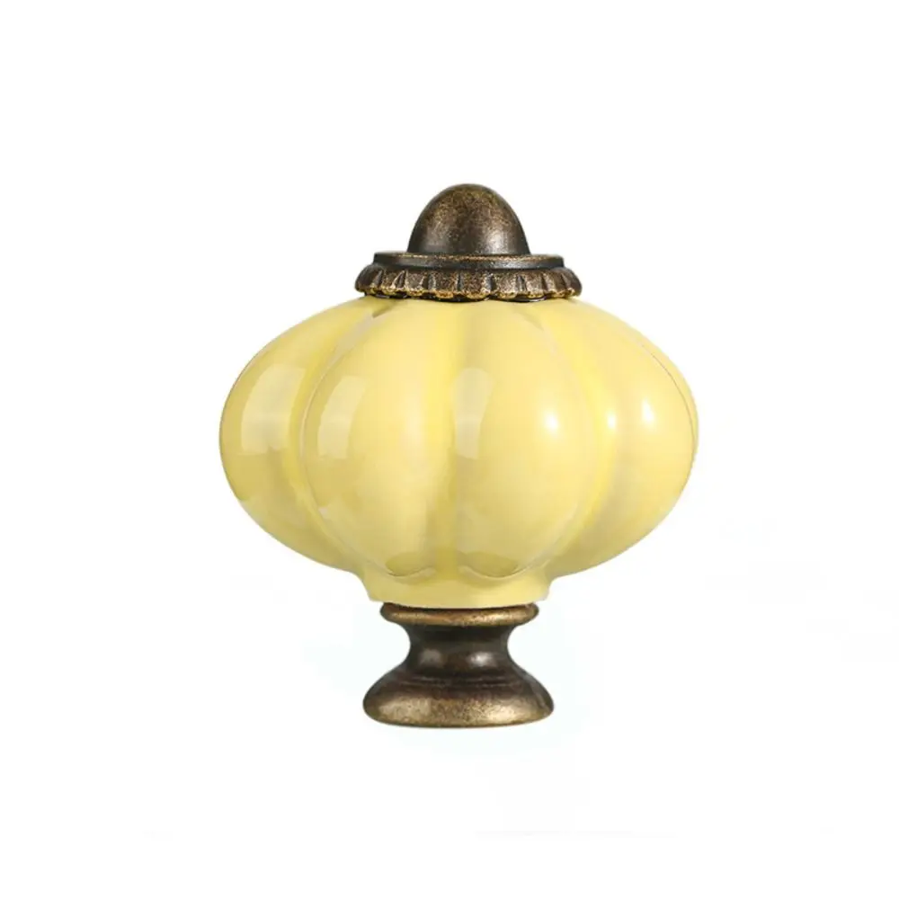 

Керамическая ручка в стиле ретро с одним отверстием в европейском стиле, винтажные дверные ручки, круглые ручки для ящиков, кухонные ручки