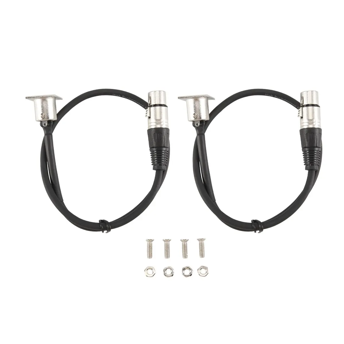 Fits for 2 Pack D Type XLR Cable , Pass Through Connector, D XLR Male to Female for Premium Stage Box, Patch Panel, Panel Mount view 6