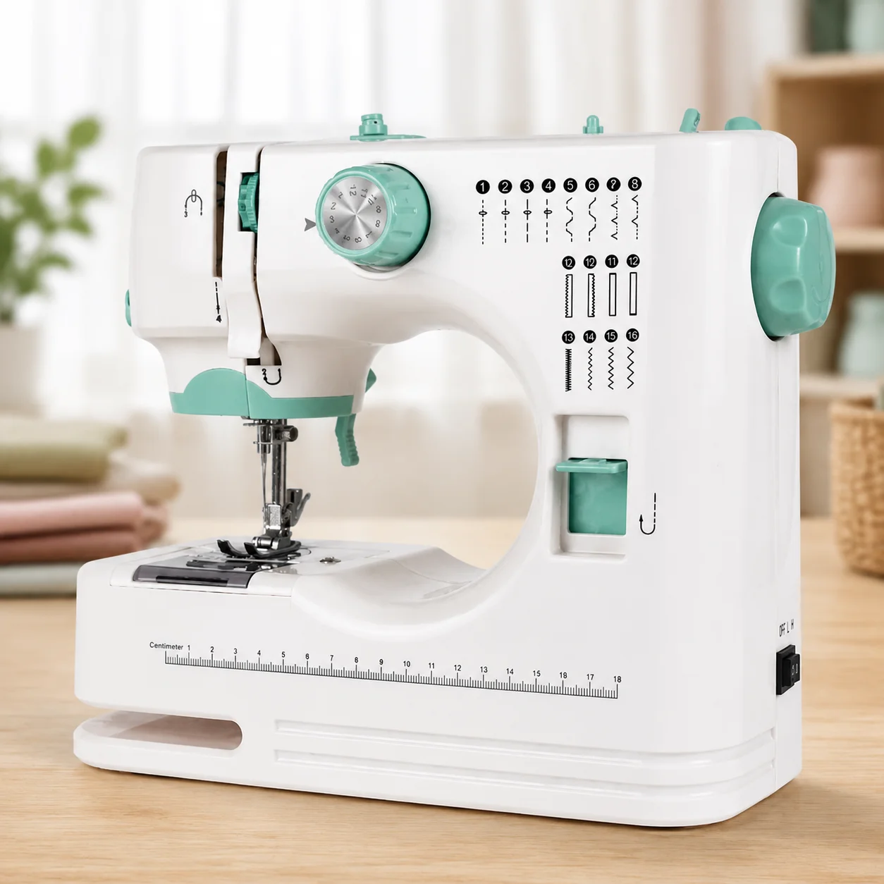Mini Portable Electric Sewing Machine Double Stitch Household Tailoring Machine Extension Table Sewing Accessories Kit