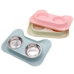 Cat Bowl Water Food Integrated Pet Bowl Double Bowl 2 Use Cat Bowl Anti Overturning Cat Bowl Feeding Pet Supplies Accessories