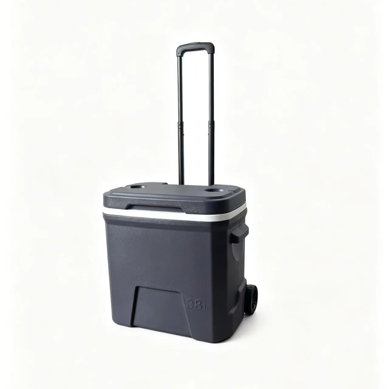 Wheeled outdoor refrigerator tie rod refrigerator