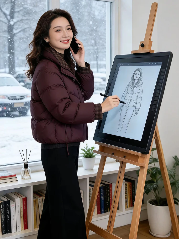 

Зимняя утепленная куртка с воротником-стойкой, на хлопковой подкладке, женская, удобная для повседневной носки, в корейском стиле, свободного кроя, верхняя одежда