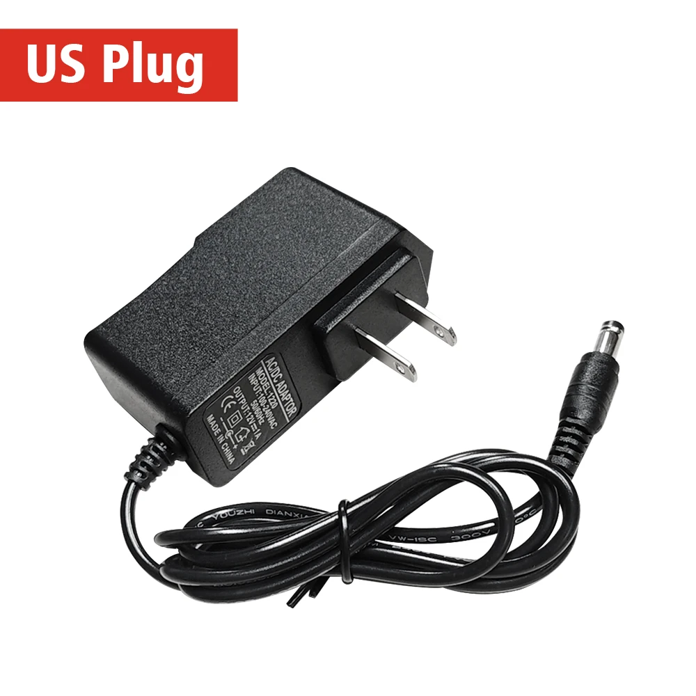 محول إمداد طاقة مؤهل 110-240 فولت إلى تيار مستمر 12 فولت 1 أمبير CCTV ، قابس الاتحاد الأوروبي/الولايات المتحدة/المملكة المتحدة/الاتحاد الأفريقي ABS بلاستيك