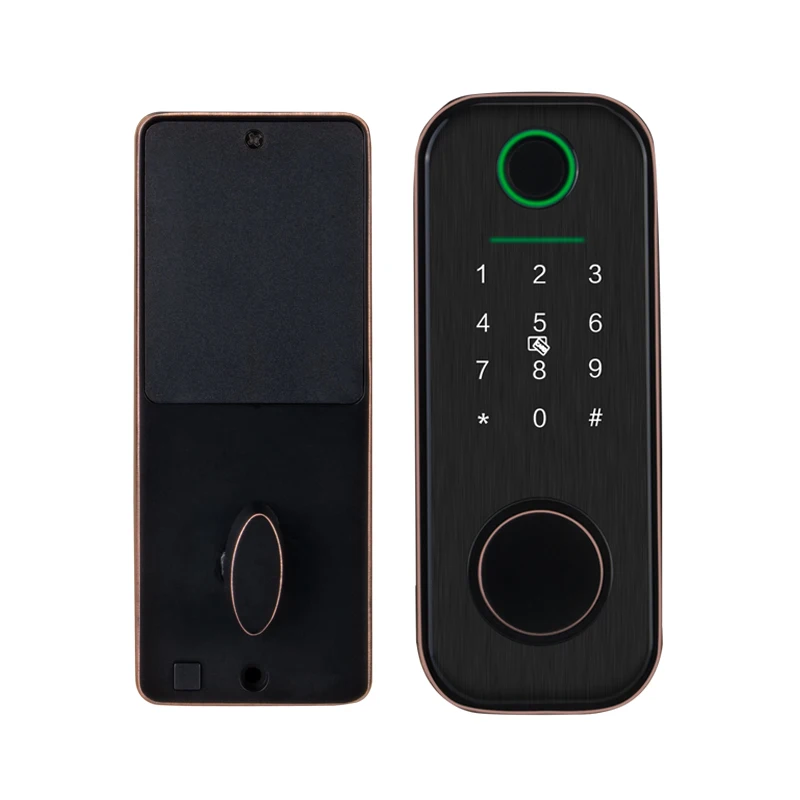 Senleean WiFi Tuya app Remote Control biometric fingerprint digital Smart password code Deadbolt door lock for Office