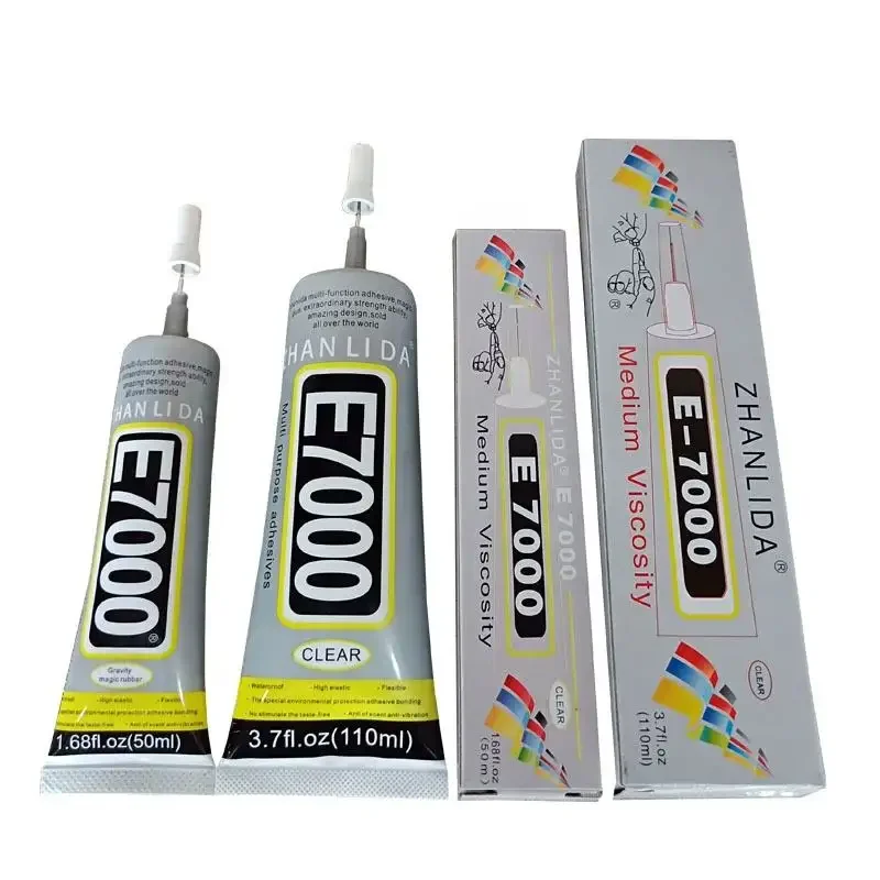 Zhanlida E7000 50ml 110ml Clear Contact Adhesive With Precision Applicator Tip for DIY Accessories cell Phone Screen