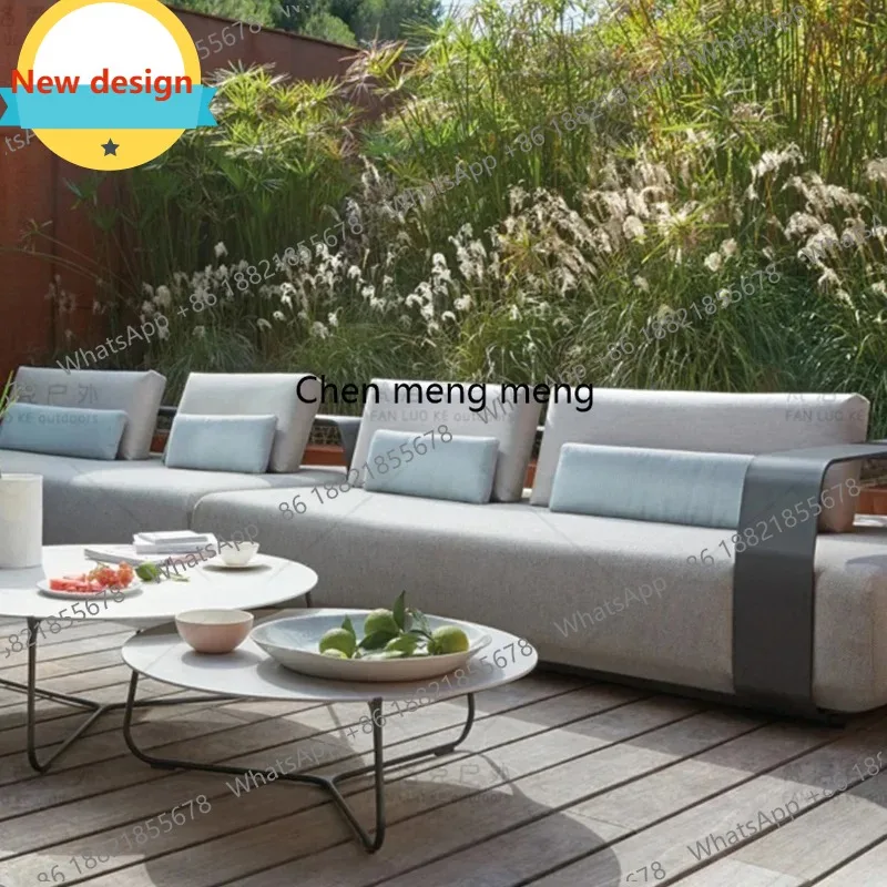 D80 Italian Style Leisurely Courtyard Villa Garden Sofas Simplicity High Grade Modern Garden Sofas Art Outdoor Furniture Divano