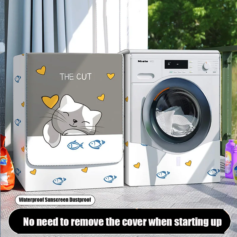 เครื่องซักผ้าอัตโนมัติฝาครอบตู้เครื่องซักผ้าคู่กลางแจ้งกันน้ําขนาดด้านหน้า PassporT Dryer