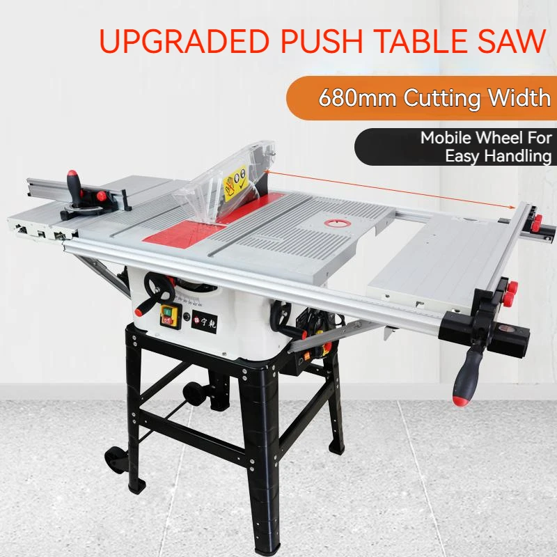 220V 10 Inch Woodworking Table Saw Multifunctional Household Sliding Table Saw Cutting Tools Electric Saw Workbench Equipment