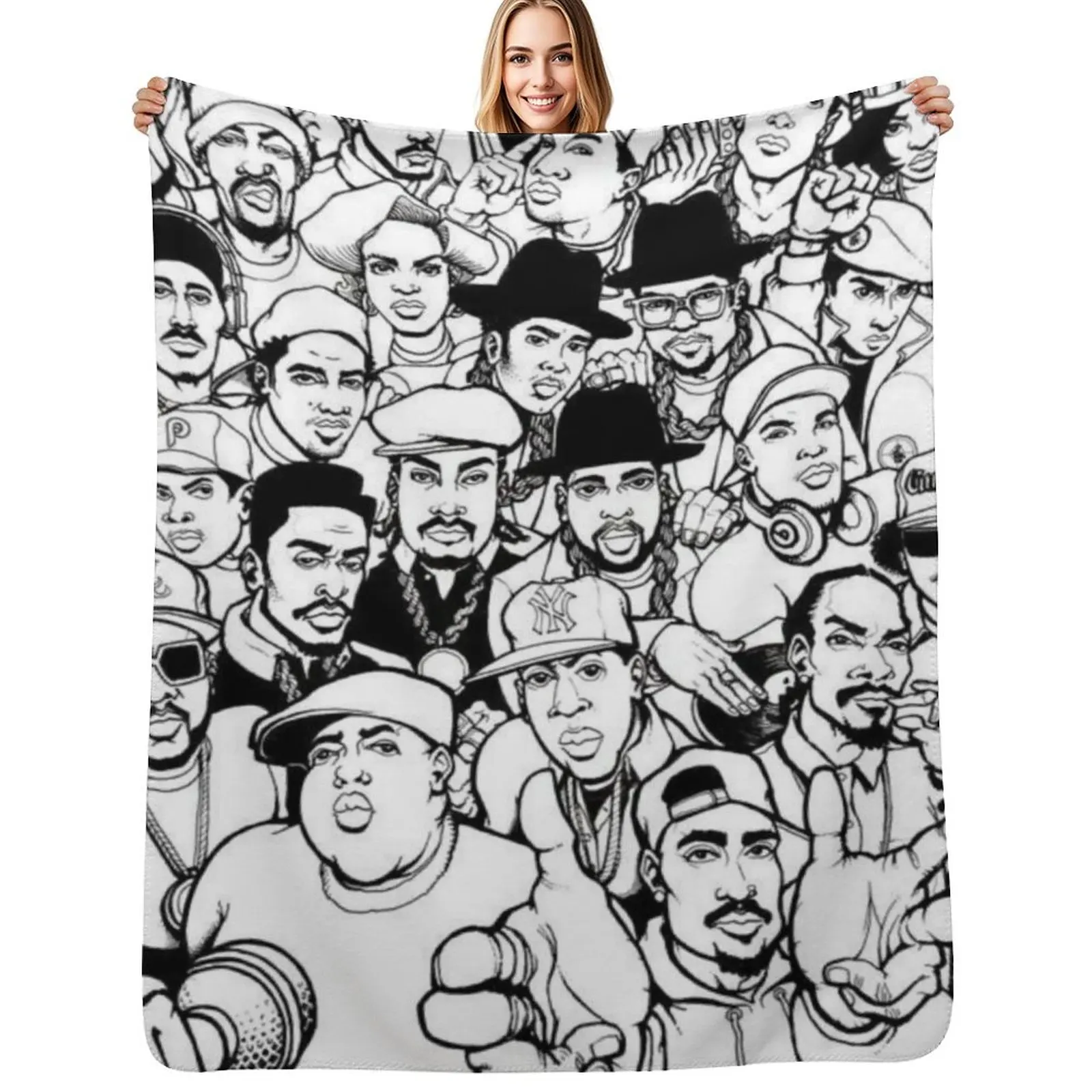 Hiphop Legends never die - Rappers Throw Blanket Cozy Throw Blanket Birthday Gift for Him Her