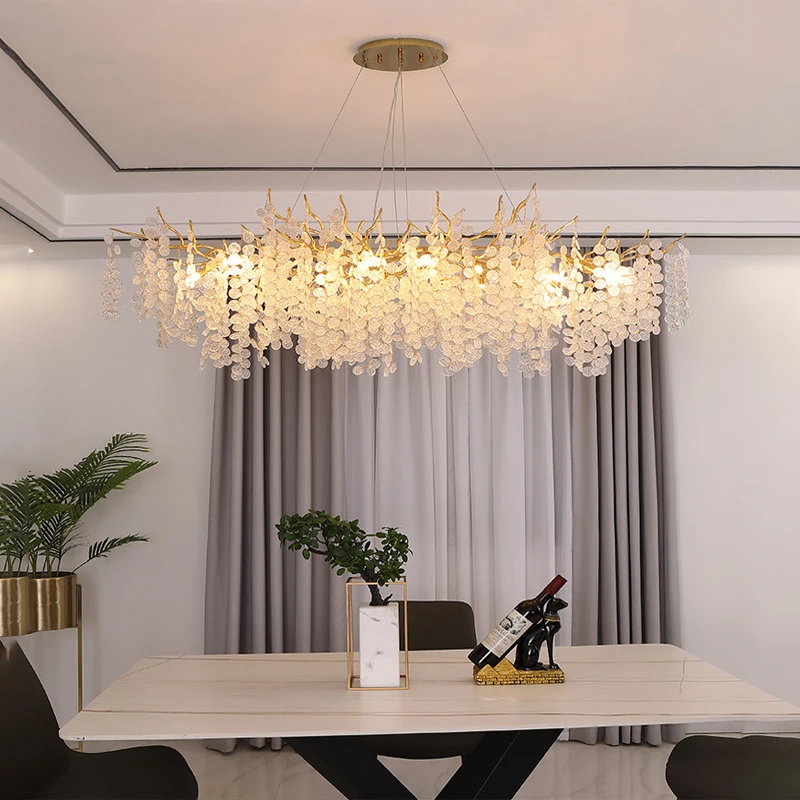 

Modern LED Living Room Crystal Chandelier Bedroom Crystal Ceiling Light Villa Hotel Indoor Decorative Lighting Crystal Lighting