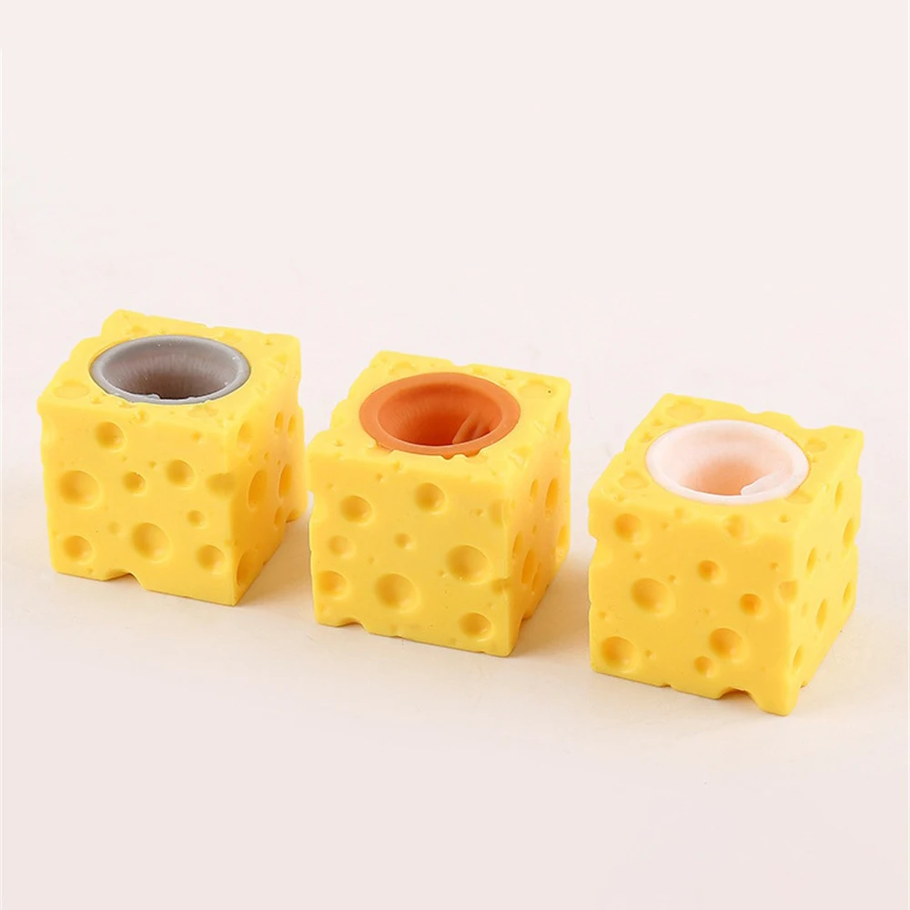 2/4/6PCS Unzip Toys Cheese Mouse Cup Toys Creative Venting Toys Decompression Toy Cartoon Fun Decompression Cute