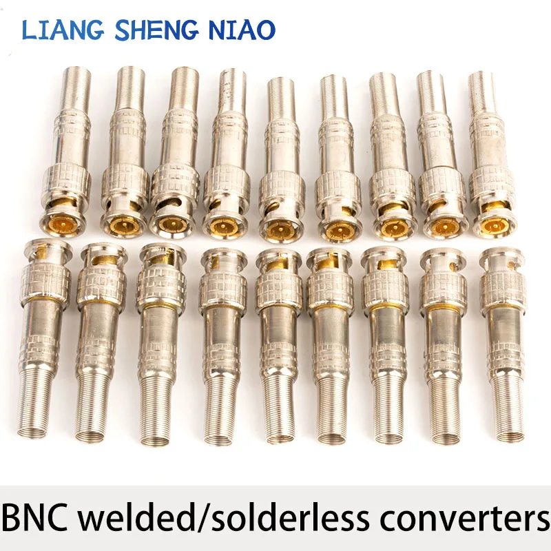 10pcs BNC JR-B25 Male Solderless BNC Male Female Connector for Cctv Camera System Connectors Coaxial CCTV Camera Accessories