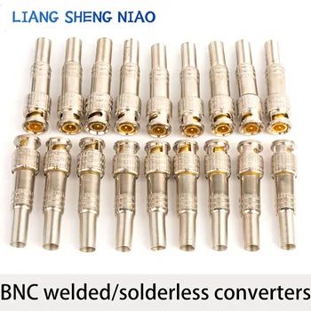 10pcs bnc JR-B25 זכר solderless bnc גבר מחבר עבור cctv מערכת מחברים ctv coaxial ctv אביזרים ctv