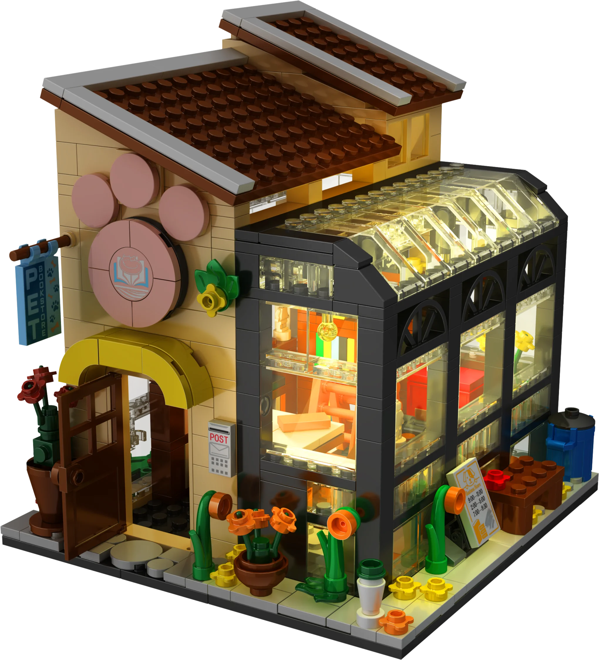 Urban Street View Series Building Blocks Toys Coffee Ice Cream Burger Shop MC Fast Food Store House Model Block Kids puzzle Toy