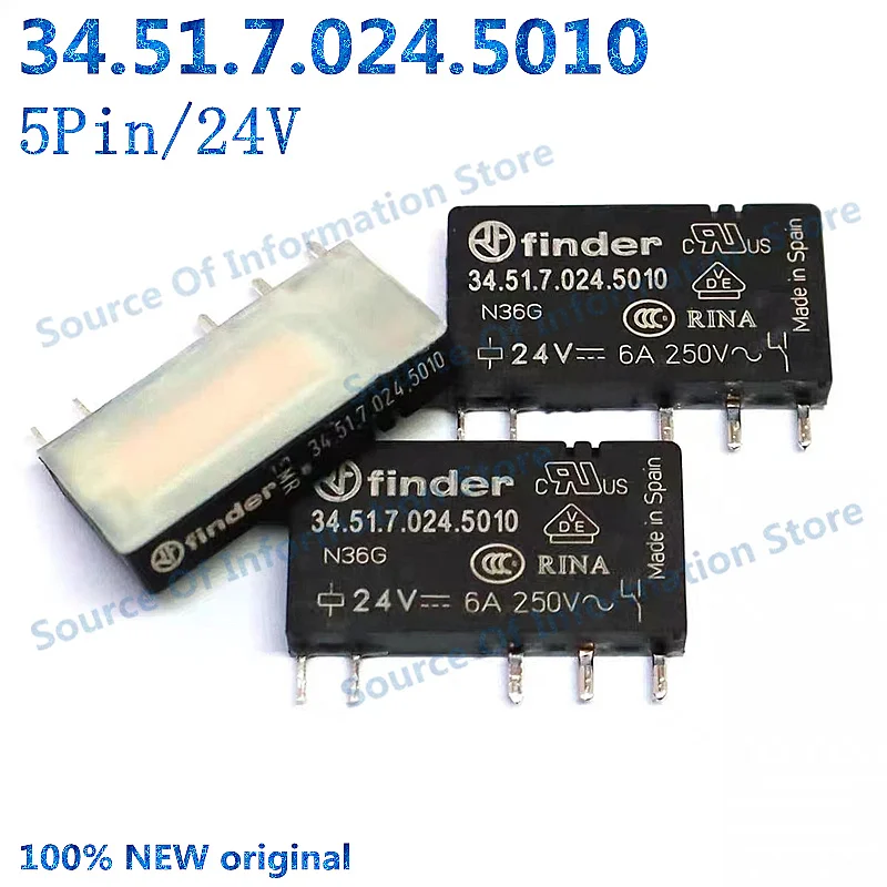 

1PCS Relay, 5Pin, 34.57.024.5010, 24VDC, 6A, 5Pin, 100% New Original