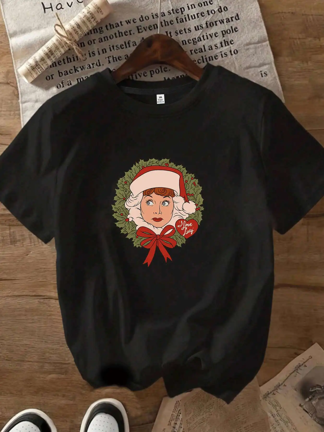 

【1147849】 Женская футболка больших размеров с круглым вырезом и короткими рукавами, эластичными половинными рукавами и модными принтами