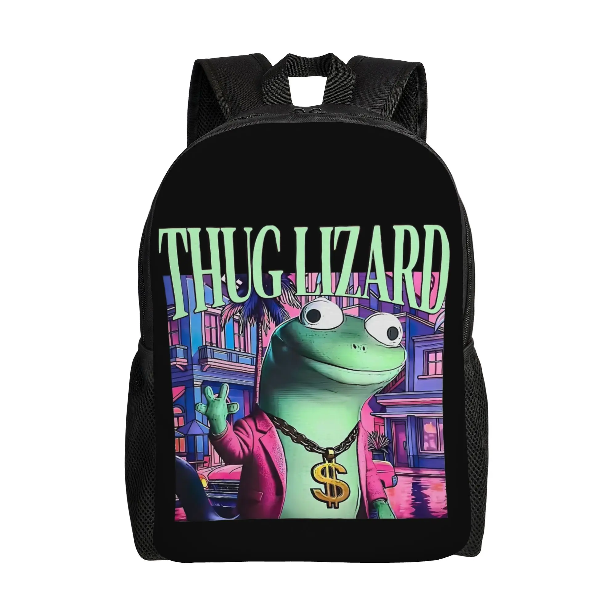 

Модный рюкзак Thug Tom Lizard в стиле Weirdcore Anime, прочный, для старшей школы и работы, повседневный рюкзак для мужчин и женщин, сумка для ноутбука через плечо