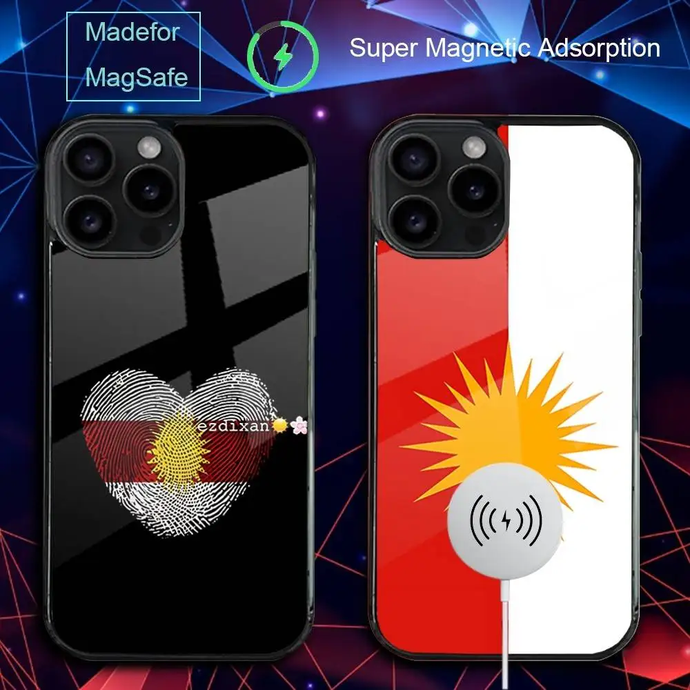 

Y-Yazidi Flag E-Ezidxan Phone Case For iPhone 17,16,15,14,13,12,11,Pro,Max,Plus,Mini,SE4,E Magnetic Magsafe Wireless Charging