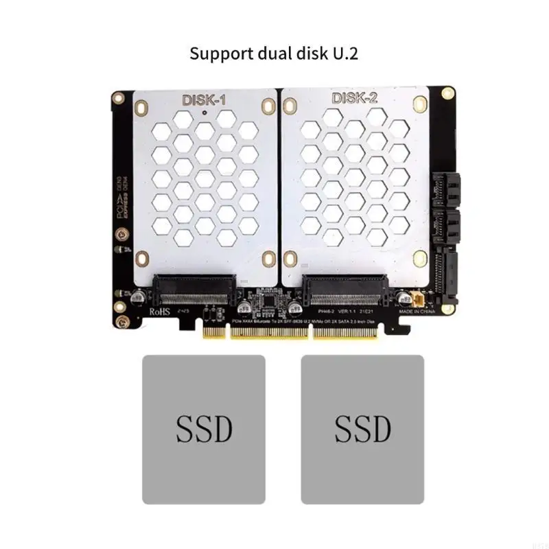 H37B PH46-2 M.2, um Adapter SFF-8639 NVME auf M.2 und 2,5-Zoll-Festplatten-Festplatten für PCIe-Adapter Fast Solid Disk Speicher