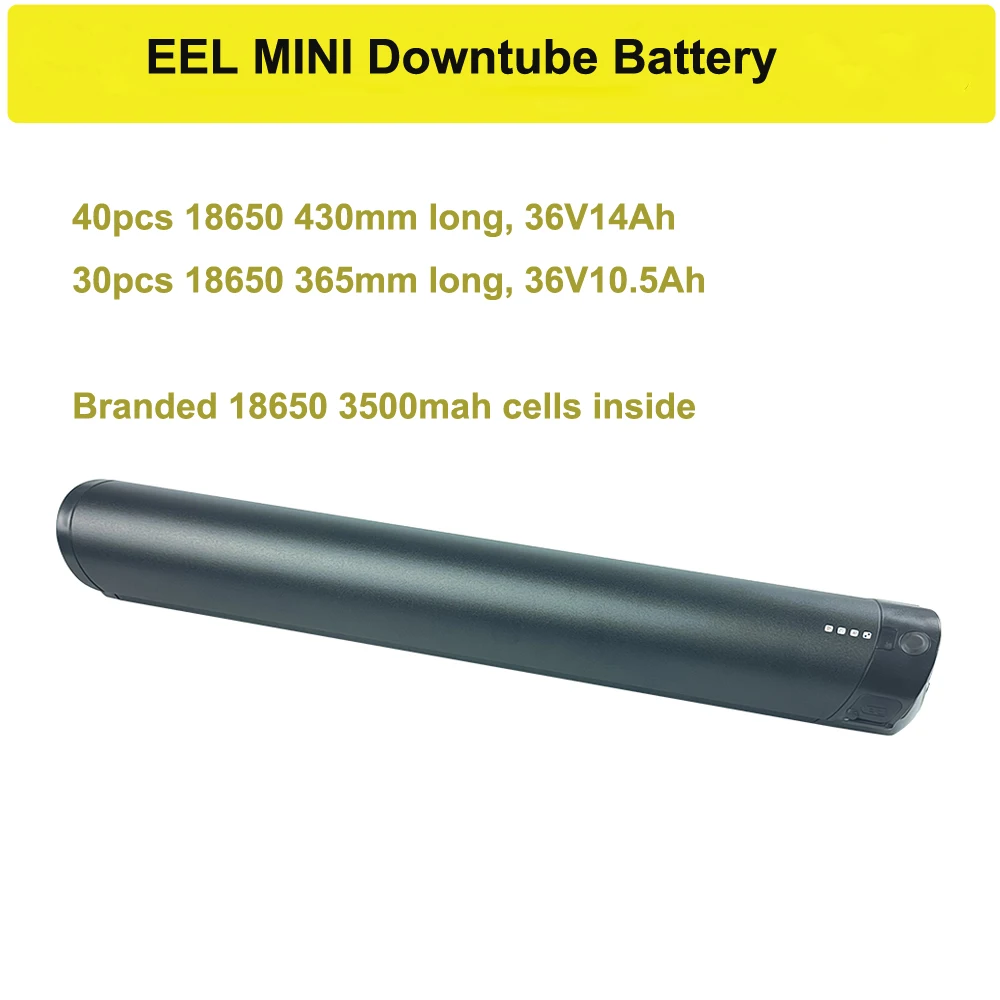 36V 10.5Ah 14Ah EEL Mini Battery for the QUEST HUB & QUEST MID MOTOR e-bikes with 2A charger