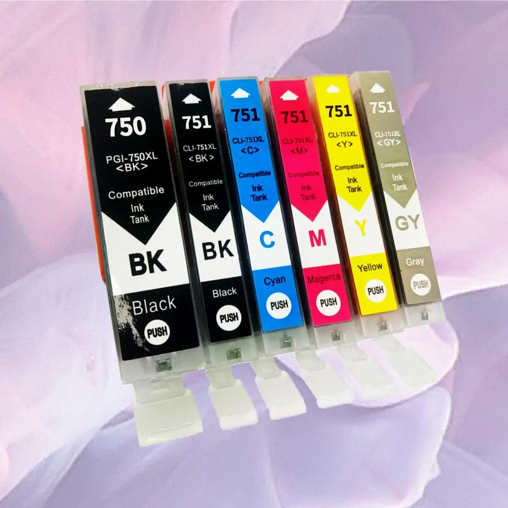 Kotak tinta Printer multiwarna untuk PGI750/CLI751/IX6770/MG5570/MG7170/MX727
