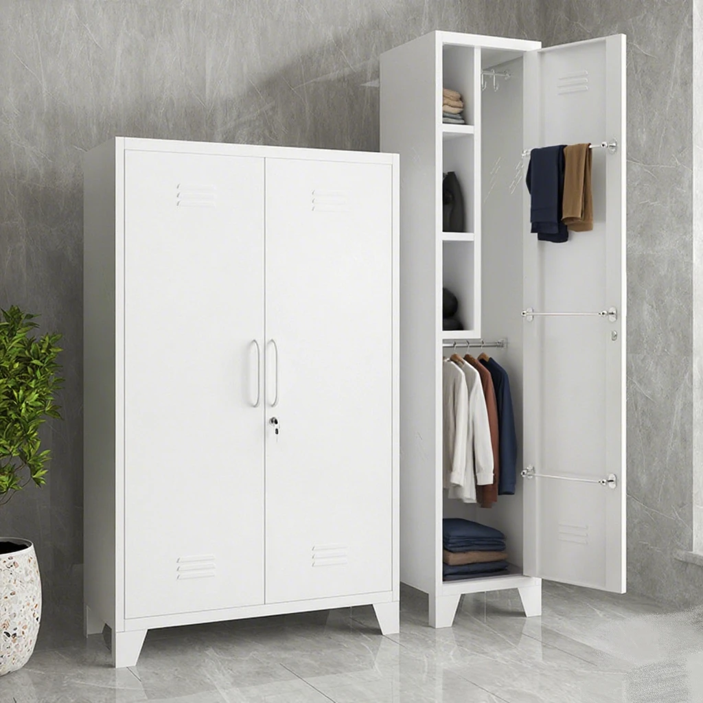 Metal Standing Wardrobe Double Door Steel Locker Gym Shopping Mall School Package Locker Multi-door Gym Locker
