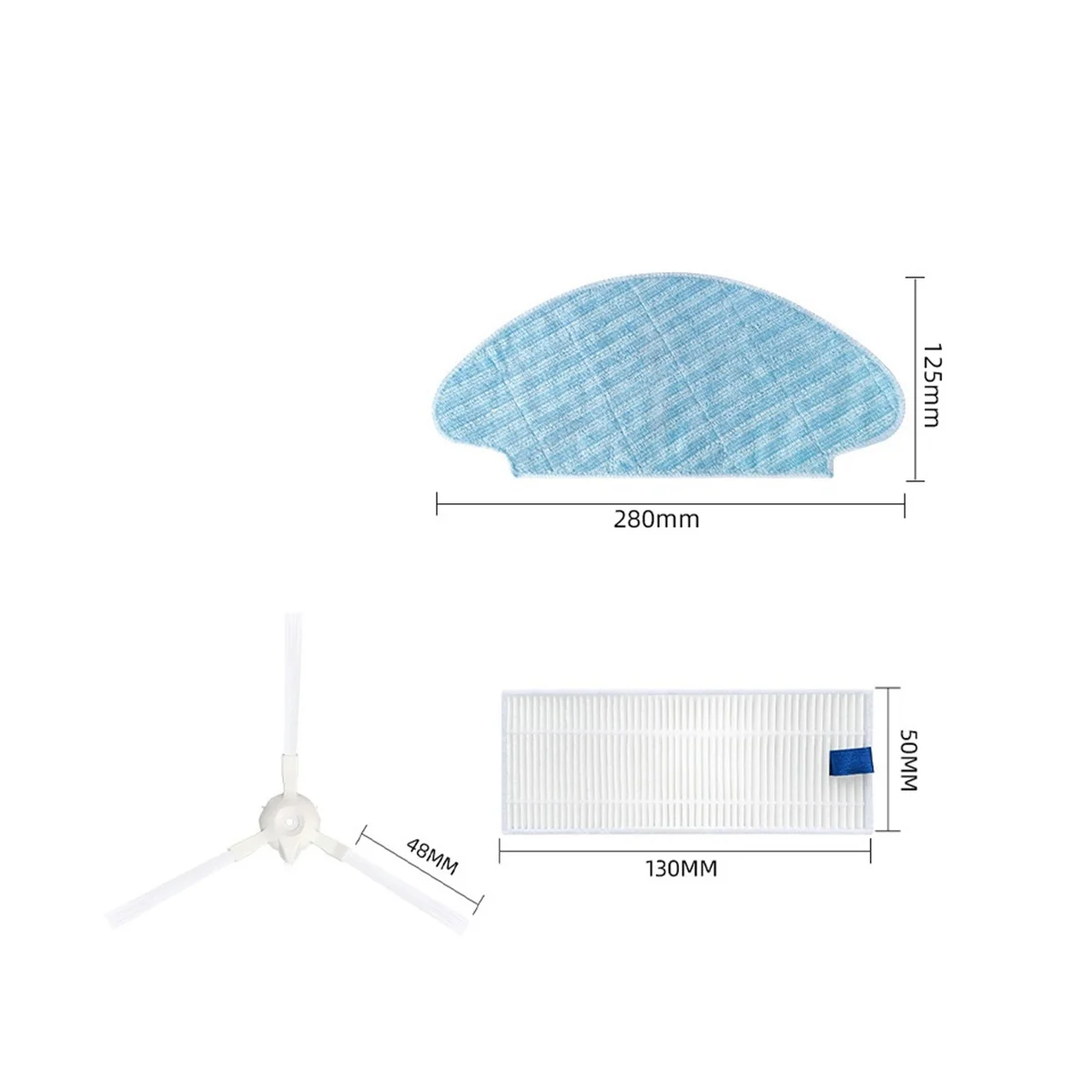 Pièces de rechange pour aspirateur robot Bery, brosse latérale, filtre Hepa, 20, 40, RG6825