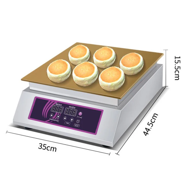 Electric 110V 220V Single Plate Pure Copper Pan Fluffy Japanese Souffle Pancakes Maker
