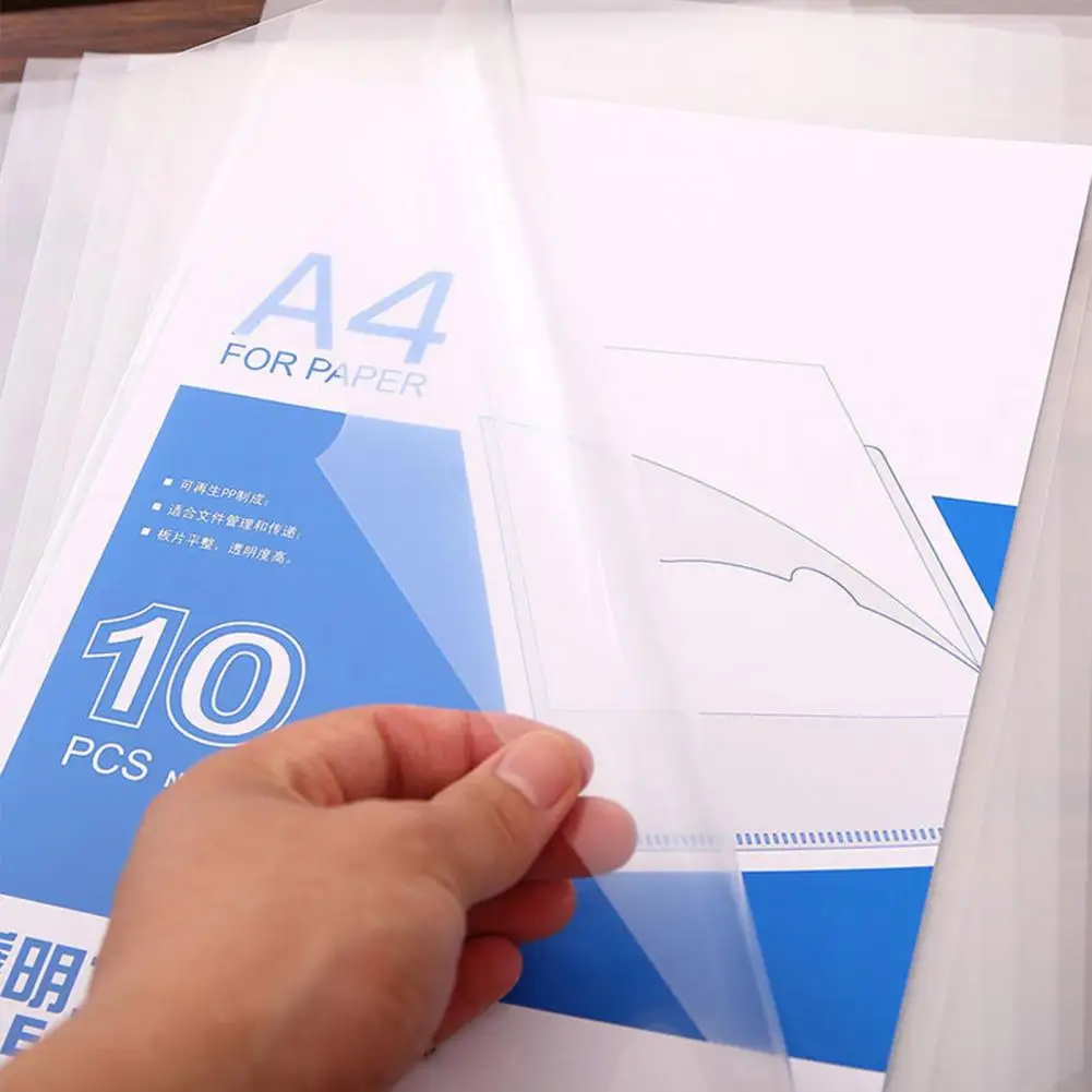 Pp プラスチックファイルフォルダー透明 A4 ファイルフォルダーセットオフィス学用品 30 個 L 型ドキュメントスリーブデスクトップ