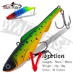 WALK FISH 1Pcs 15g 26g Winter Ice VIB Vibration Crankbait Sinking Fishing Lure Artificial Rattlin Isca Treble Hook Hard Bait