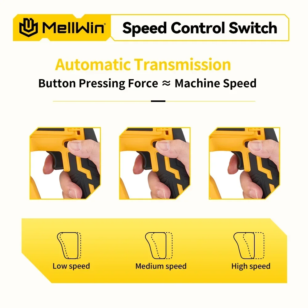 MELLWIN Electric Hammer Drill 26mm Brushless Cordless Household Rotary Impact Hammer Power Tool for Makita 18V Battery Pin - Image 5