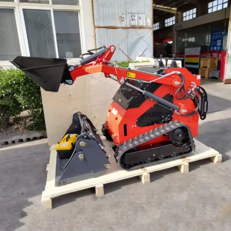 Diesel Small Mini Wheel Crawler Track Skid Steer Loader With Attachments