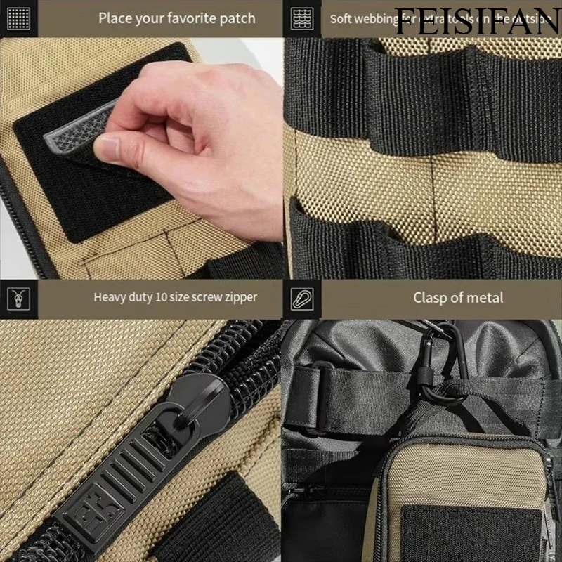 Pochette à outils portable robuste pour électricien, étui de rangement utilitaire, sac EDC compact pour moto et vélo de route