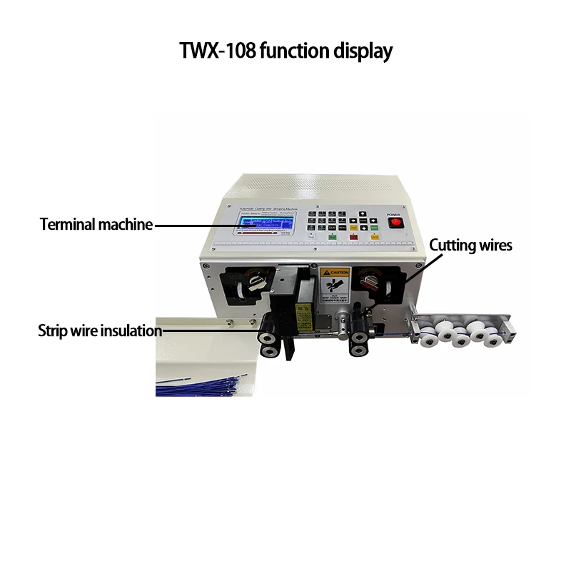 TWX-108 Fully Automatic Computerized Wire Cutting Machine 650x580x460mm 60kg For Electronic Wire Equipment