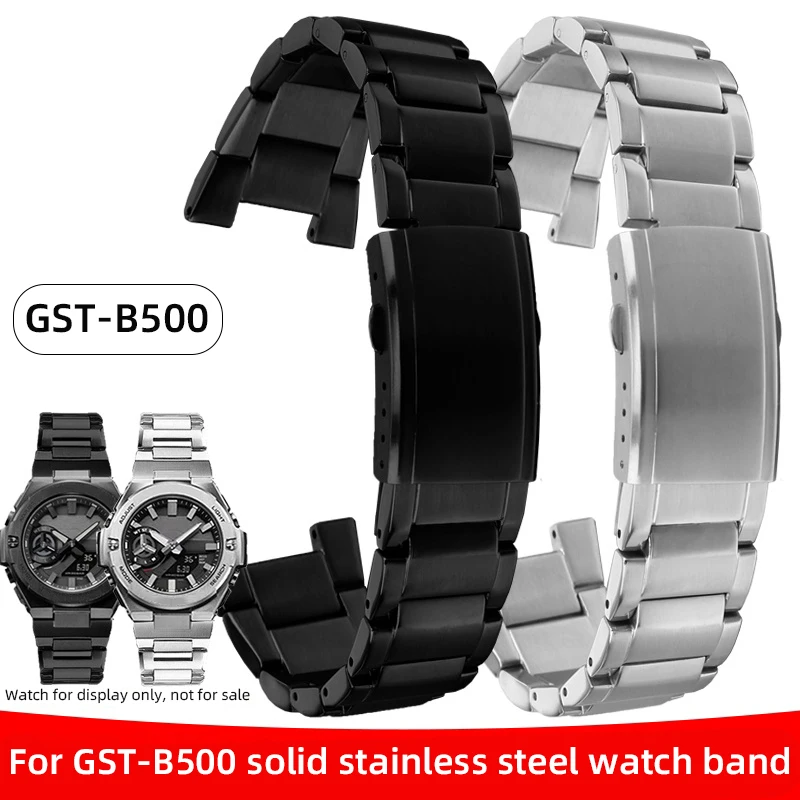 

For Casio G-SHOCK G-Steel Men's GST-B500 Bracelet GST-B500AD/BD Band Notch WatchBand Solid Stainless Steel Strap Refit accessory