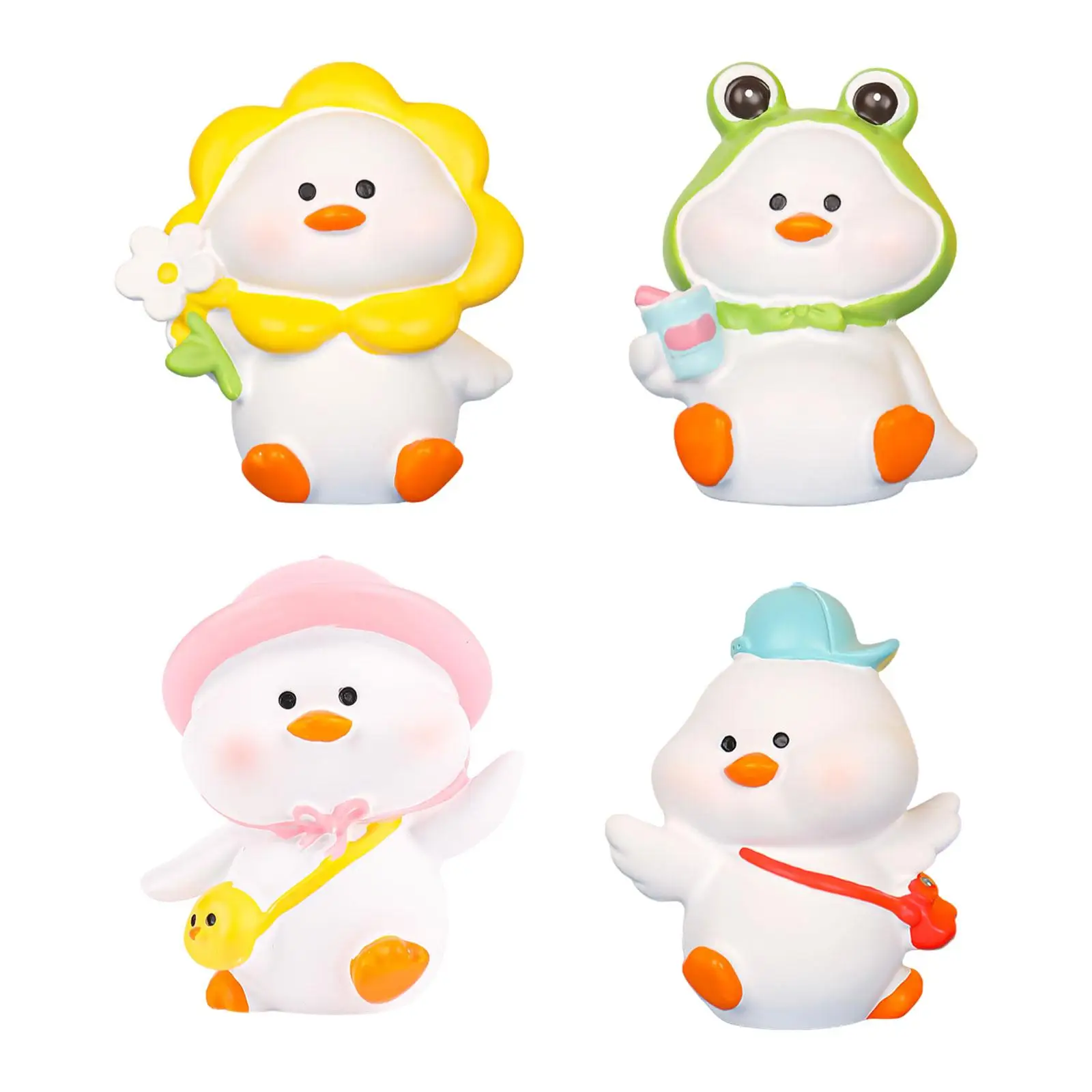 Cartoon Duck Statue Cartoon Figurine for Living Room Bedroom Spring Festival
