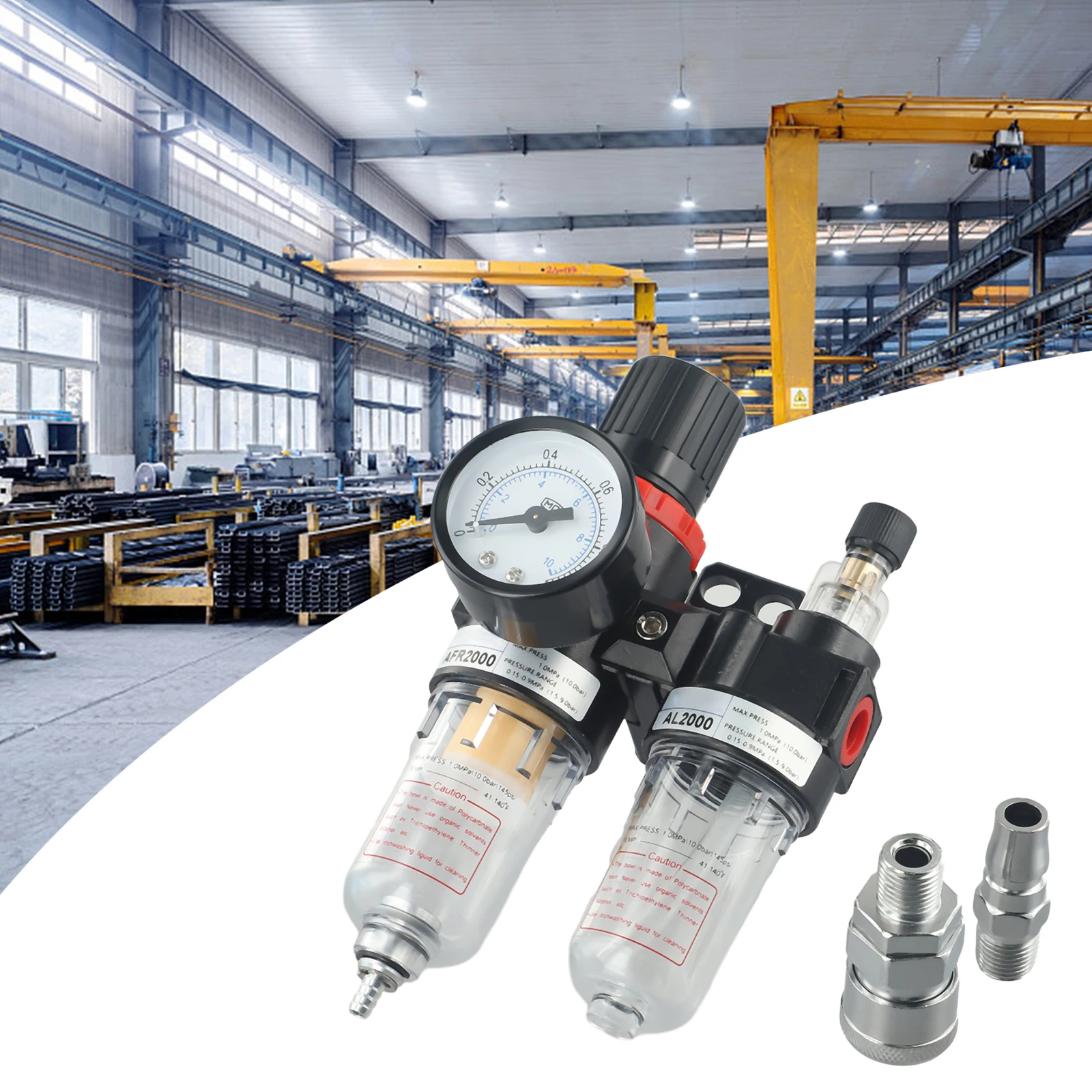 

Industrial Practical Useful Air compressor filter Separator Airbrush Gauge Oil Pressure Regulator Trap Accessories