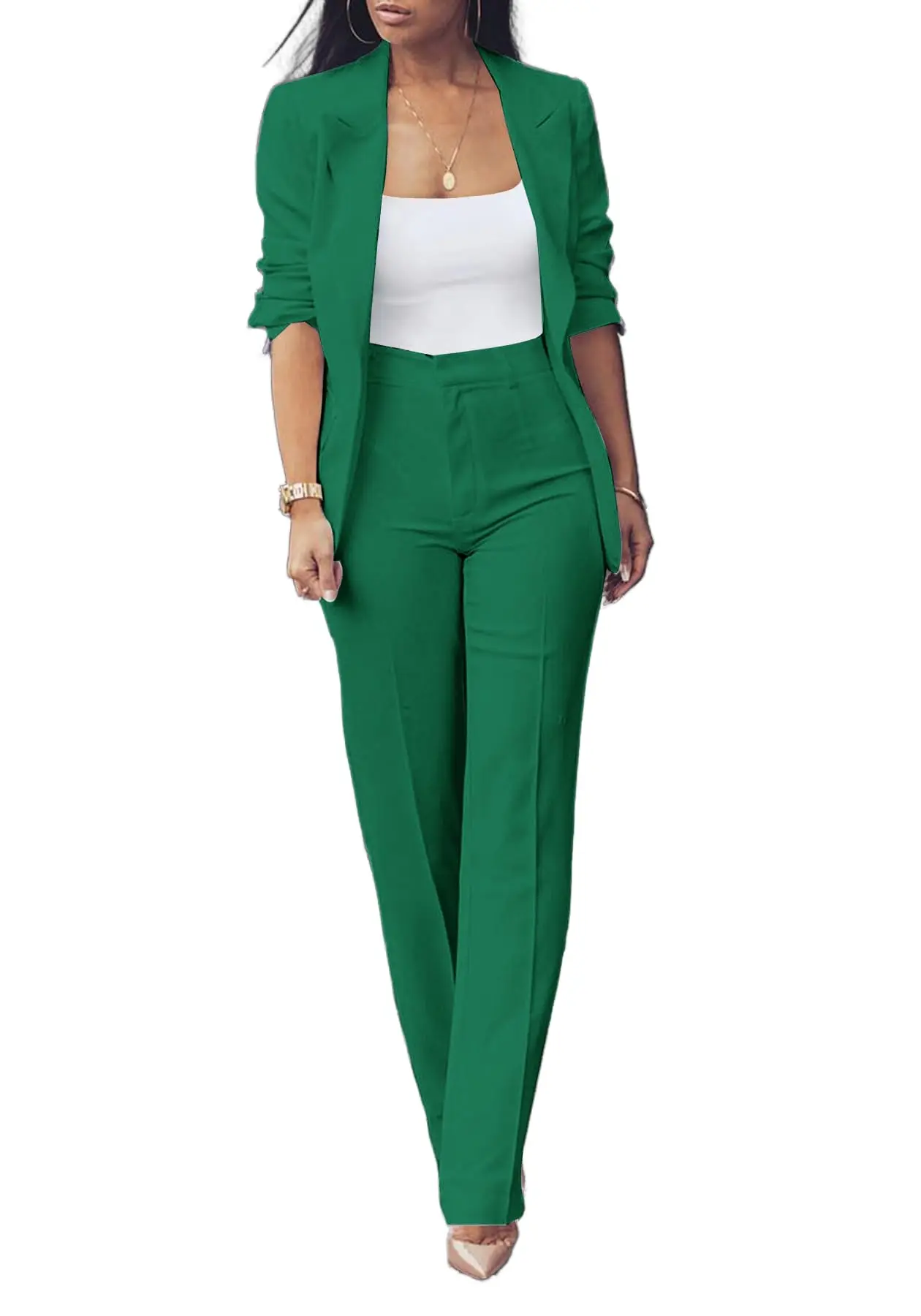 

Spot Cross-Border Women's Long Sleeved Pants, Casual Solid Color, High-End Sense Suit Set, Autumn Home WearWL008+MR7