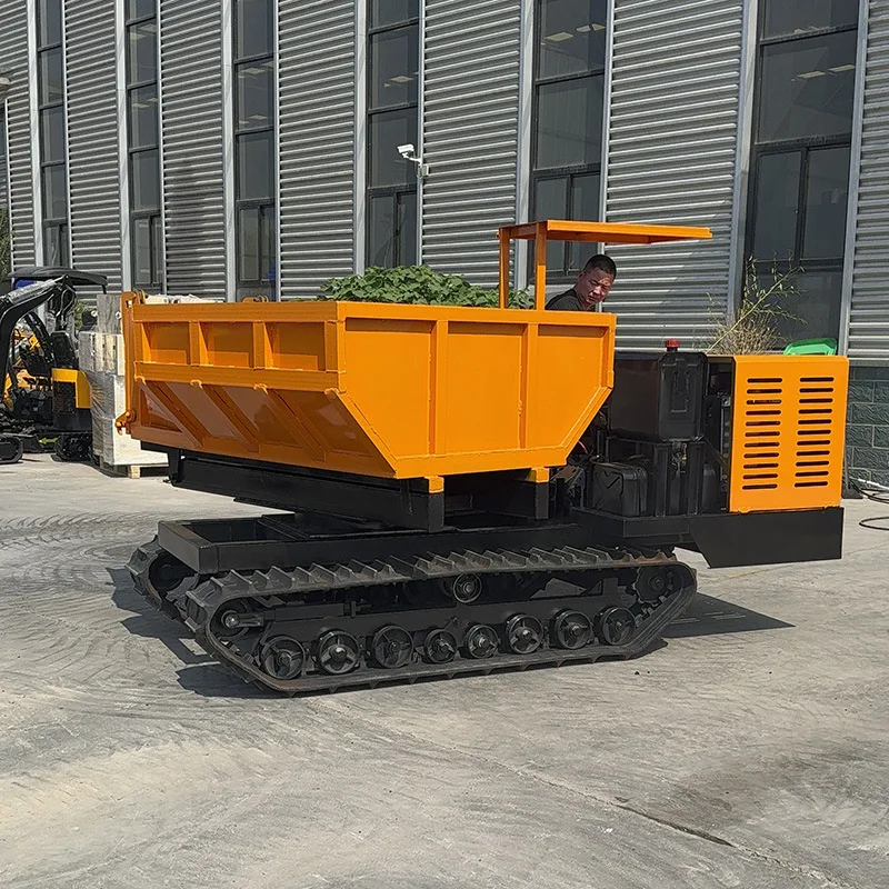 Rotary unloading concrete crawler truck manufacturer, crawler lift dump truck, crawler creeper