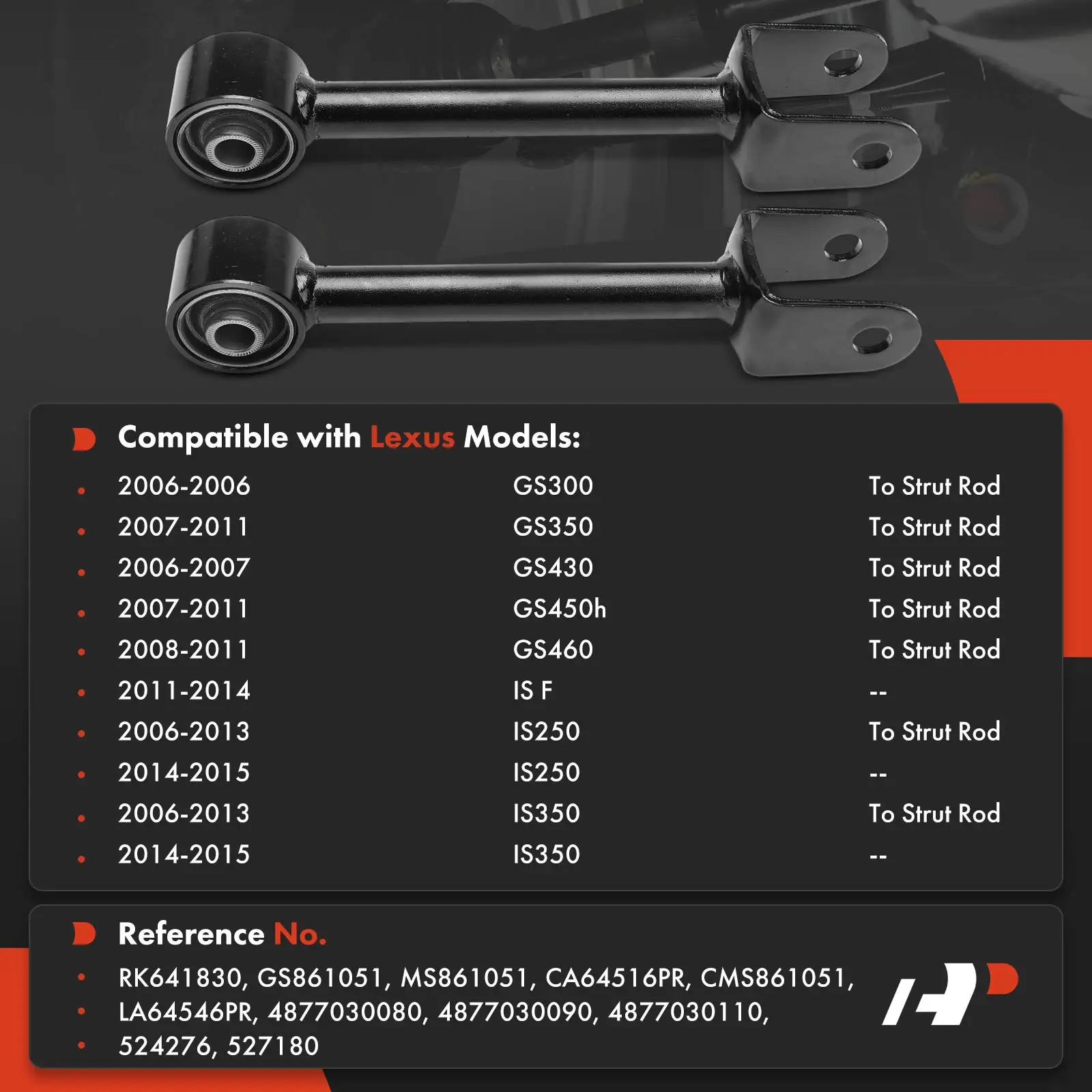 A-Premium 2x Rear Upper Forward Control Arm for Lexus IS F 2011-2014 IS250 IS350 2006-2015 GS300 2006 GS350 2007-2011 GS430