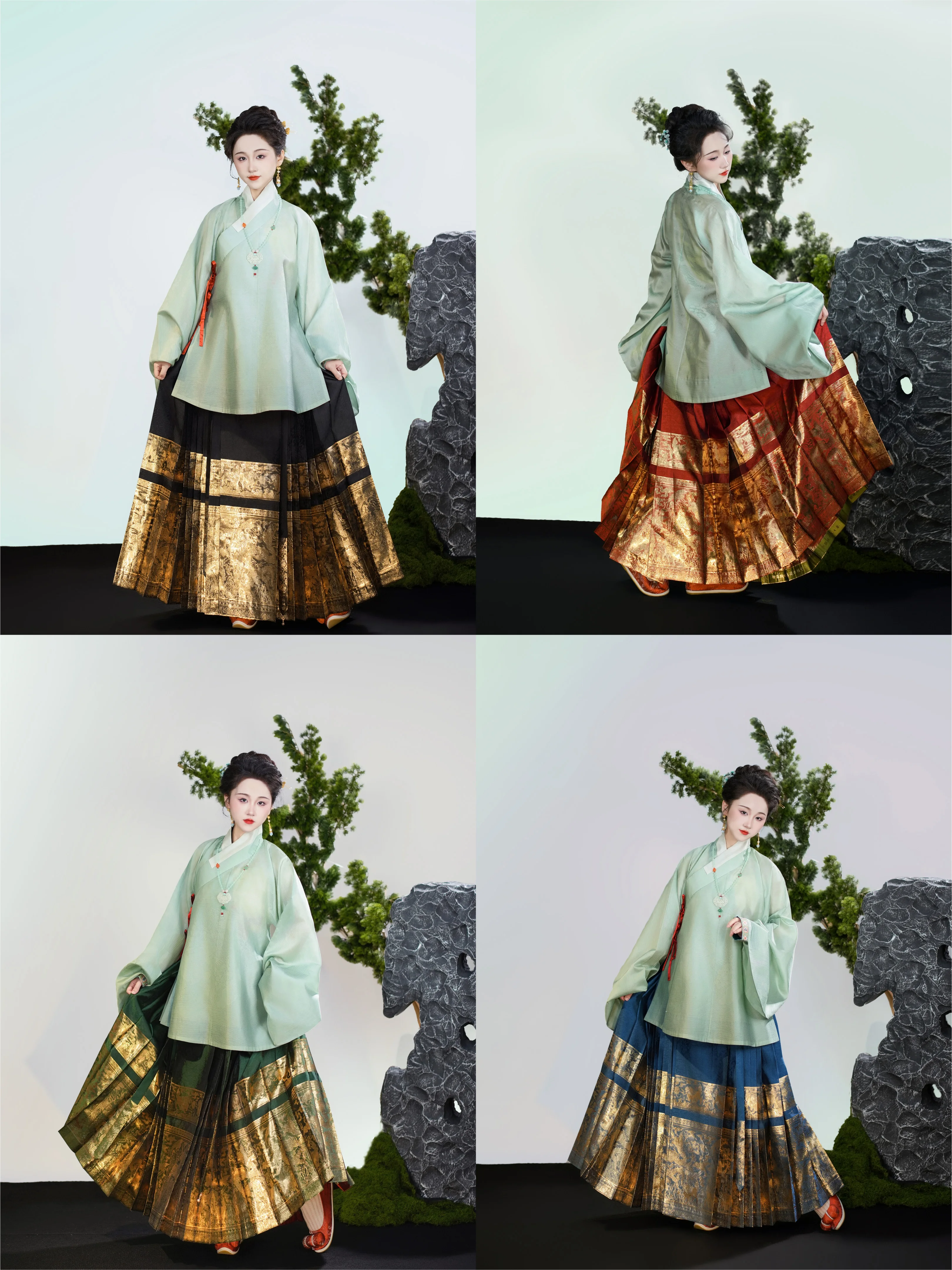 EXPENSIVE HANFU Weaving Golden Horse Face Skirt Gauze Thin Ming 6 Meters 7 Pleats Coming to Restore the Original Jia!