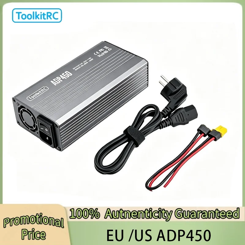 ToolkitRC ADP450 Power Supply Adapter 450W XT60 Output 24V19A AC Input 100V-240V for ToolkitRC M8D M6D M8P M9 Battery Charger