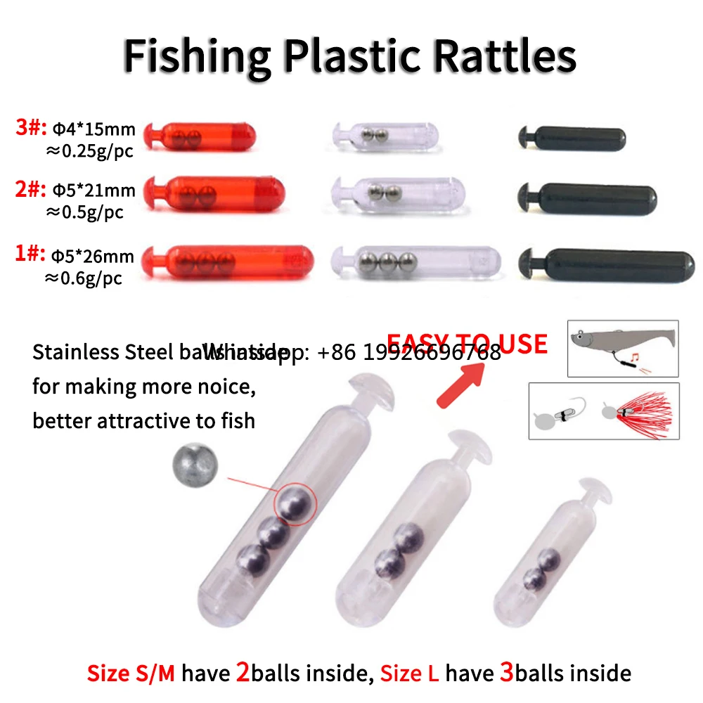 

Fishing Jig Skirt Rattles Kit Plastic Sound Tube & Connection Strap Spinnerbait Buzzbait Accessories Bass Snapper Fishing manufa